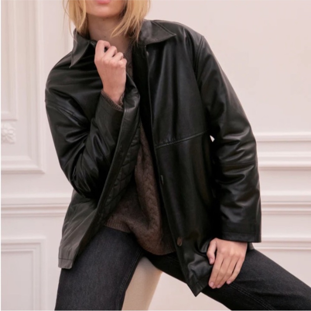 NWOT Rosae Paris • Le Doyle Leather Jacket Size US 10, L